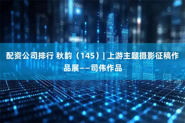 配资公司排行 秋韵（145）| 上游主题摄影征稿作品展——司伟作品