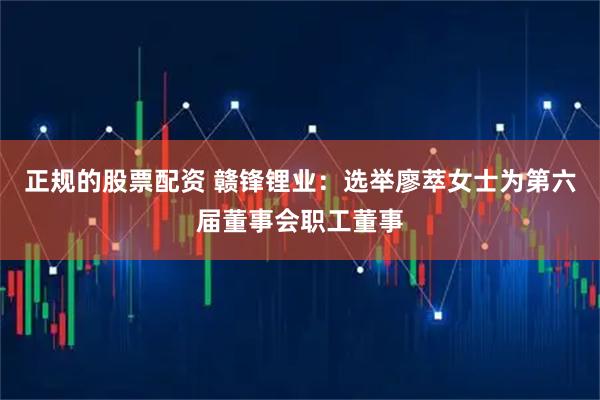 正规的股票配资 赣锋锂业：选举廖萃女士为第六届董事会职工董事