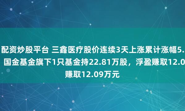 配资炒股平台 三鑫医疗股价连续3天上涨累计涨幅5.26%，国金基金旗下1只基金持22.81万股，浮盈赚取12.09万元